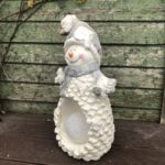 Snehuliak so svietiacou LED guľou v brušku, 51cm