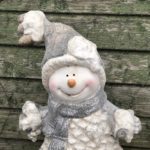 Snehuliak so svietiacou LED guľou v brušku, 51cm